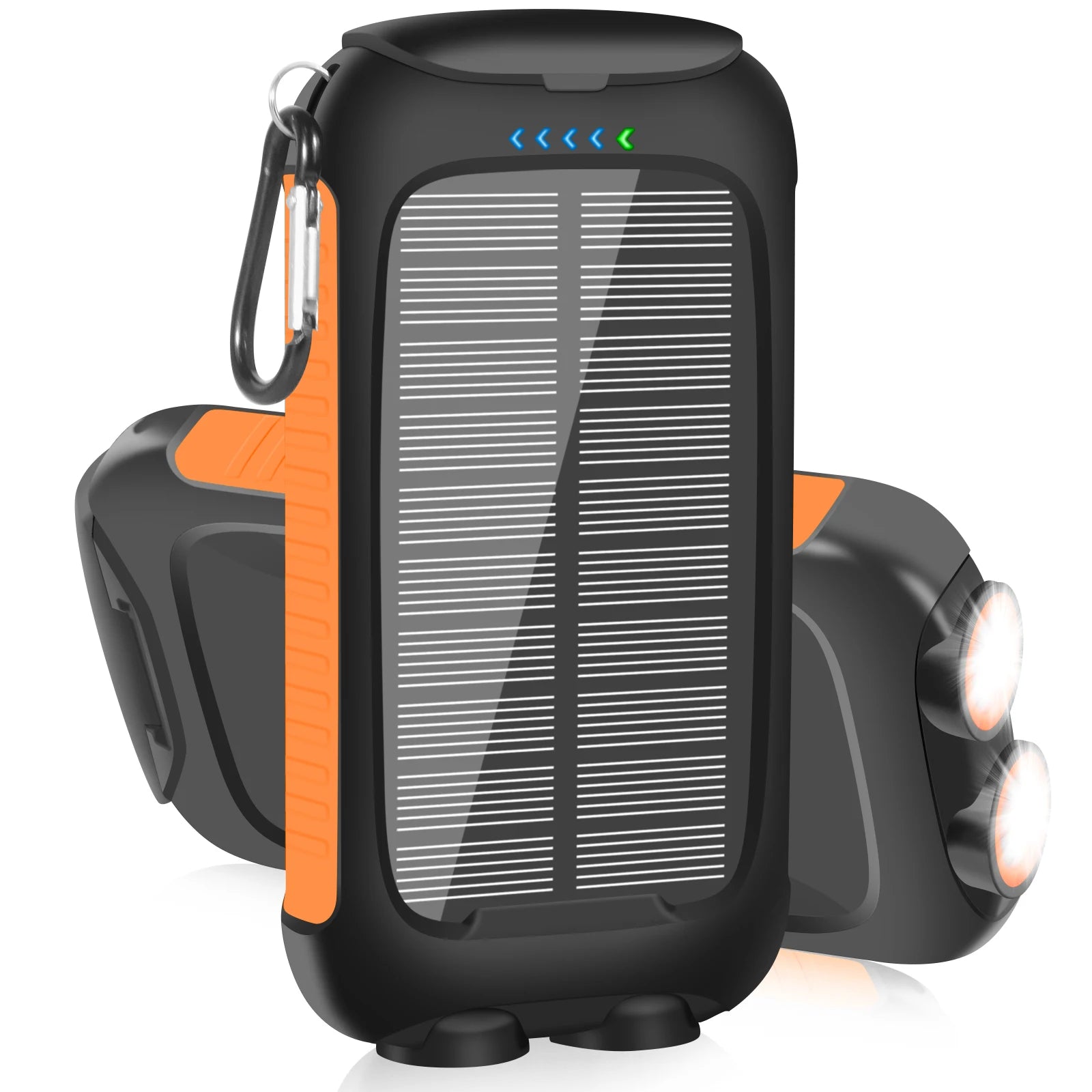 Solar Power Bank Rechargeable with 10000mAh LED Light
