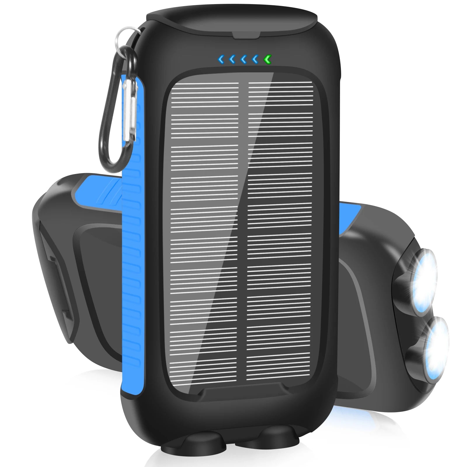 Solar Power Bank Rechargeable with 10000mAh LED Light