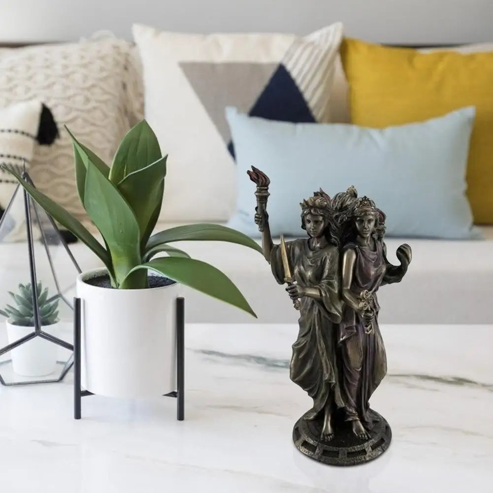 Triple Form Hecate Goddess Statue