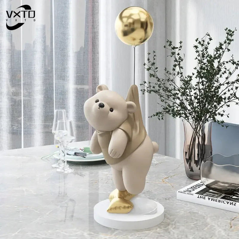 Balloon Polar Bear Resin Home Decor Figurines