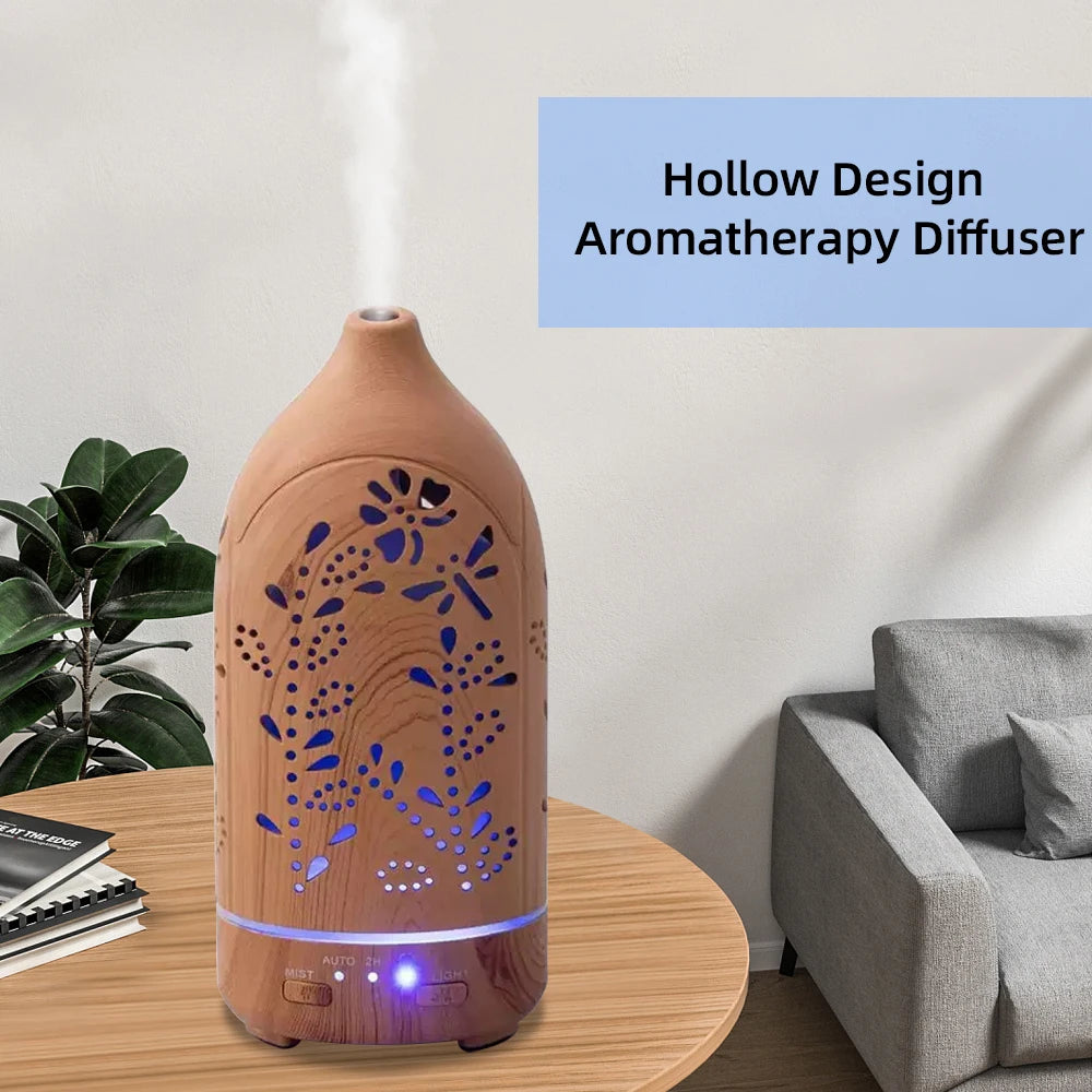 Lavender Hollow Ultrasonic Aromatherapy Diffuser with 7 Color LED Lights, Quiet function & Auto Shut Off