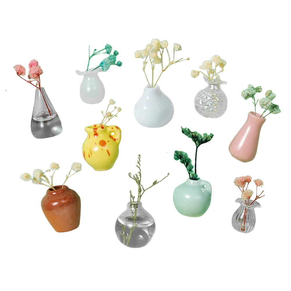 Mini Ceramics Flower Vase Magnets
