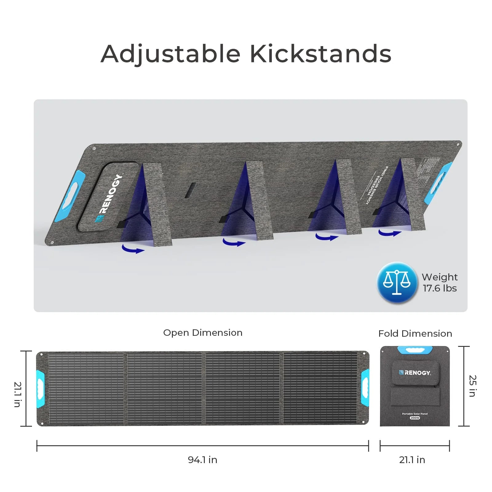 RENOGY 200W Portable Foldable Solar Panel, IP65 Waterproof