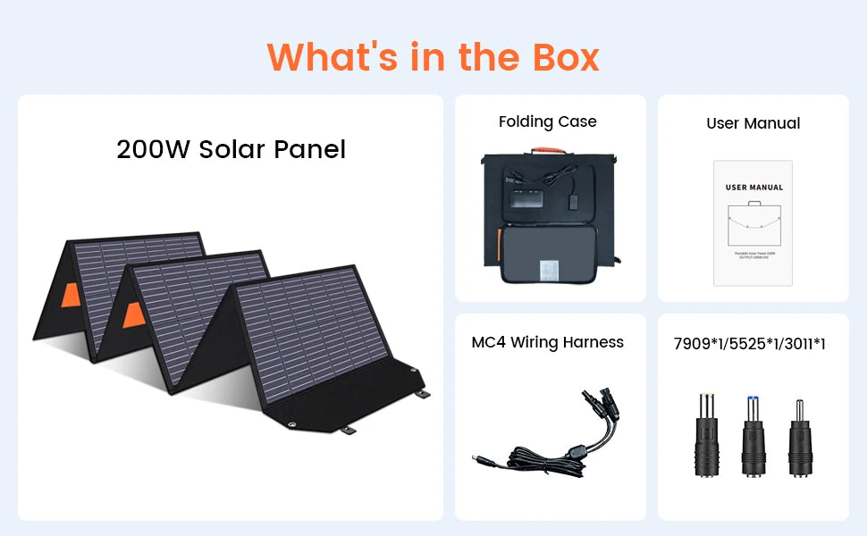 Portable Power Station With Foldable Solar Panel