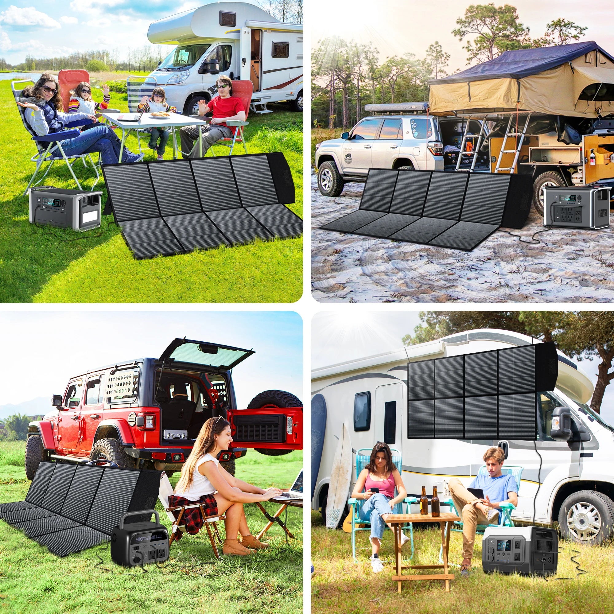 Portable Power Station With Foldable Solar Panel