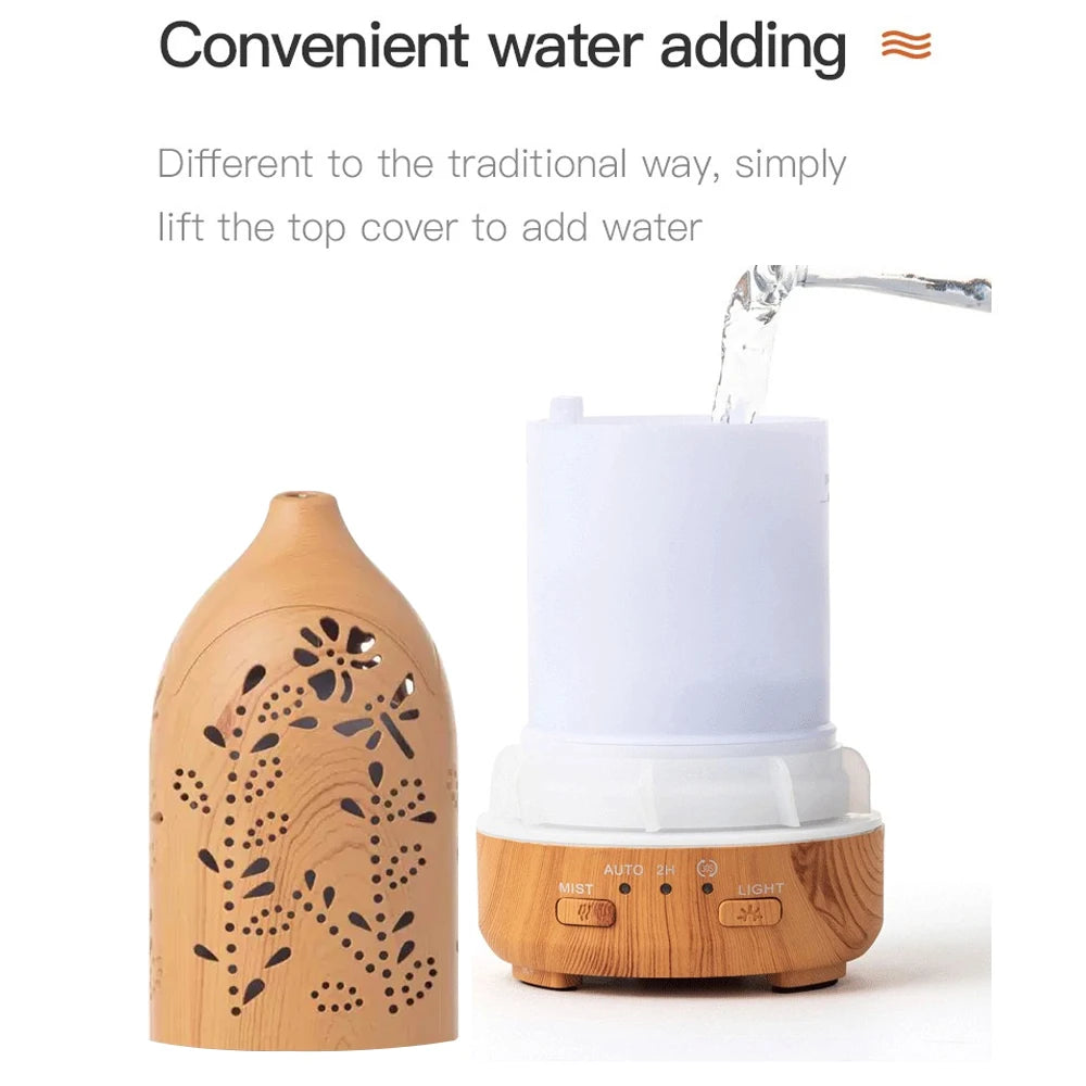 Lavender Hollow Ultrasonic Aromatherapy Diffuser with 7 Color LED Lights, Quiet function & Auto Shut Off