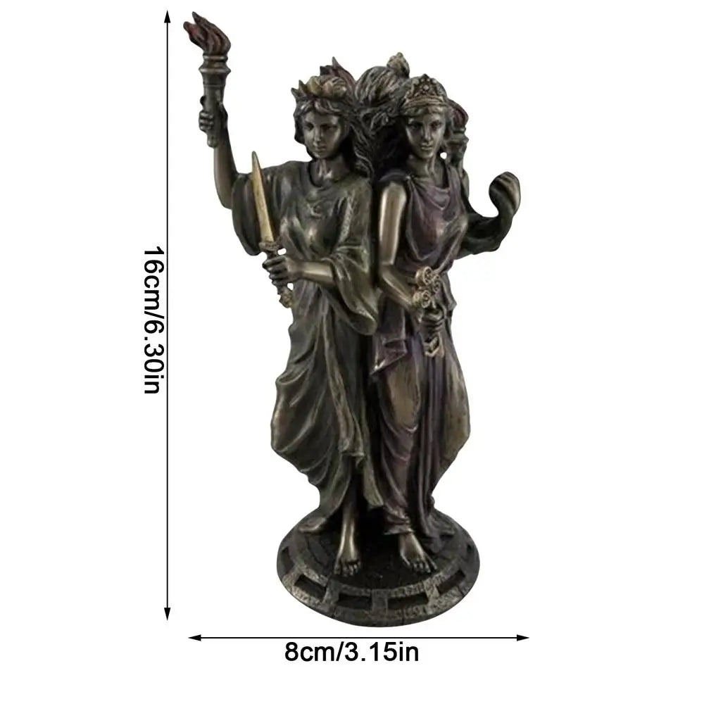 Triple Form Hecate Goddess Statue