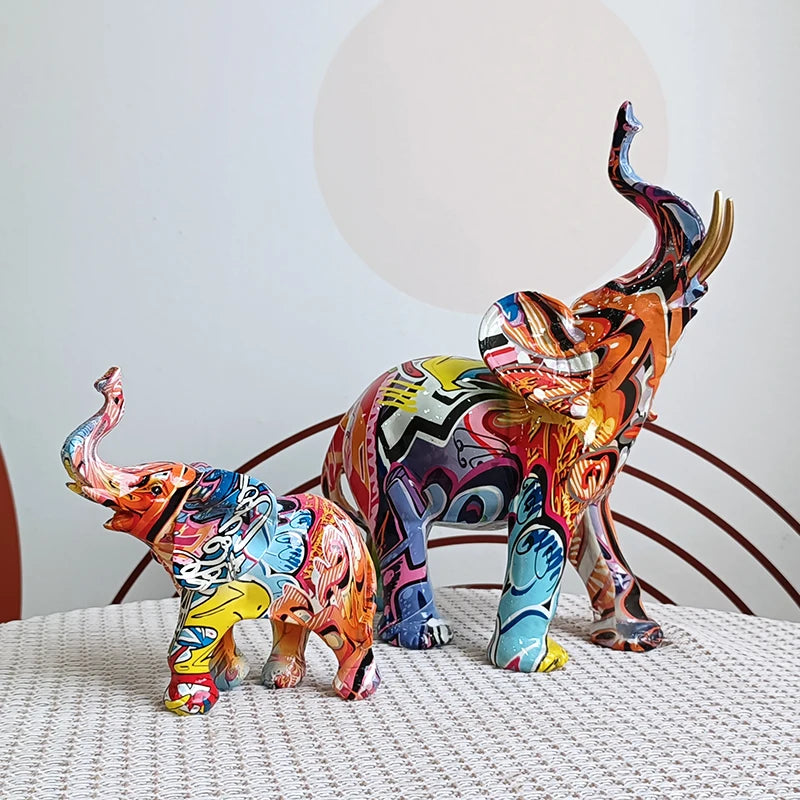'Graffiti' Elephant, Resin Large or Small