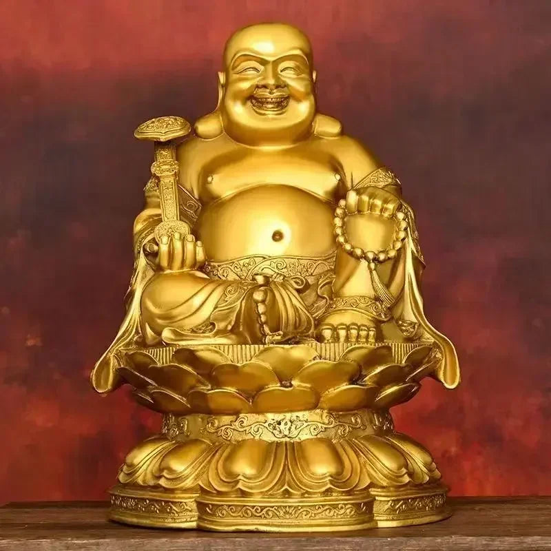 Copper Maitreya Big Belly Laughing Buddha