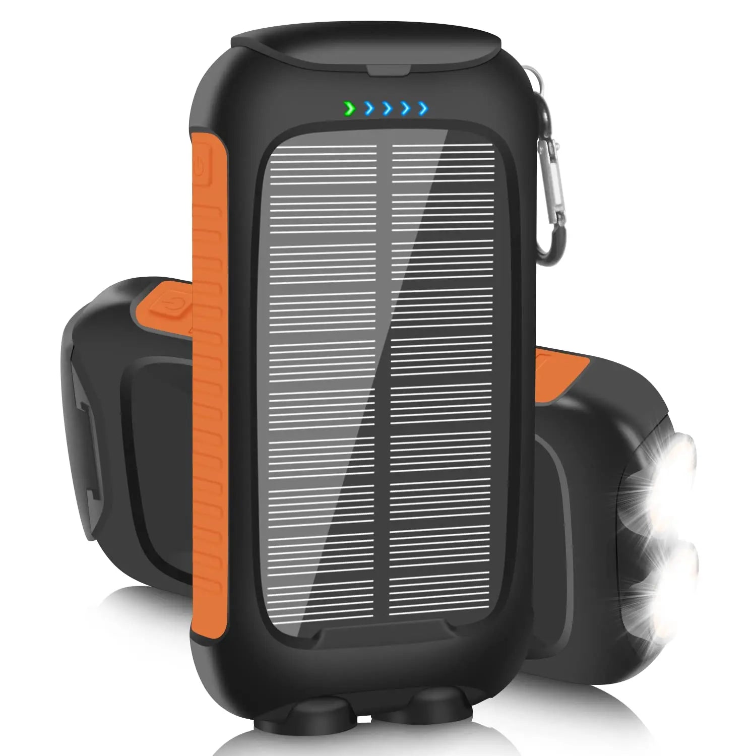 Solar Power Bank Rechargeable with 10000mAh LED Light