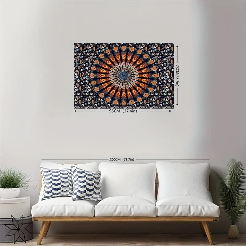 Bohemian Mandala Tapestry, Multiple Sizes