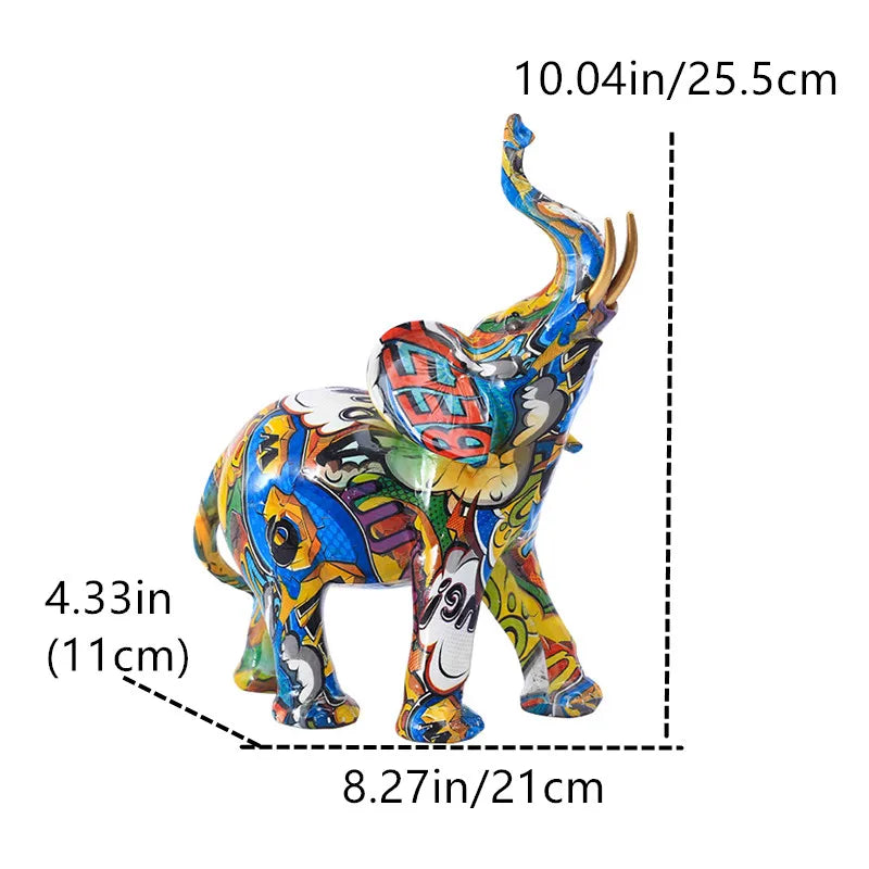 'Graffiti' Elephant, Resin Large or Small