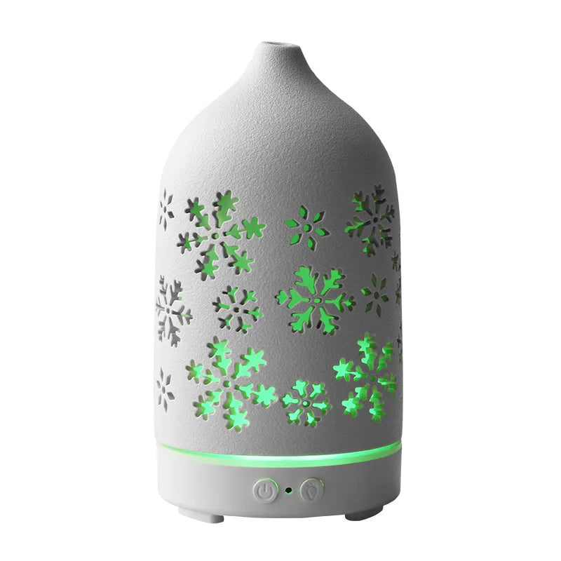 Ceramic Essential Oil Diffuser with multi-color Ambient Light