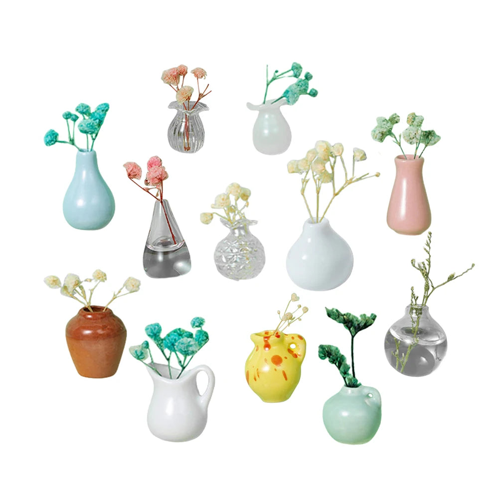 Mini Ceramics Flower Vase Magnets