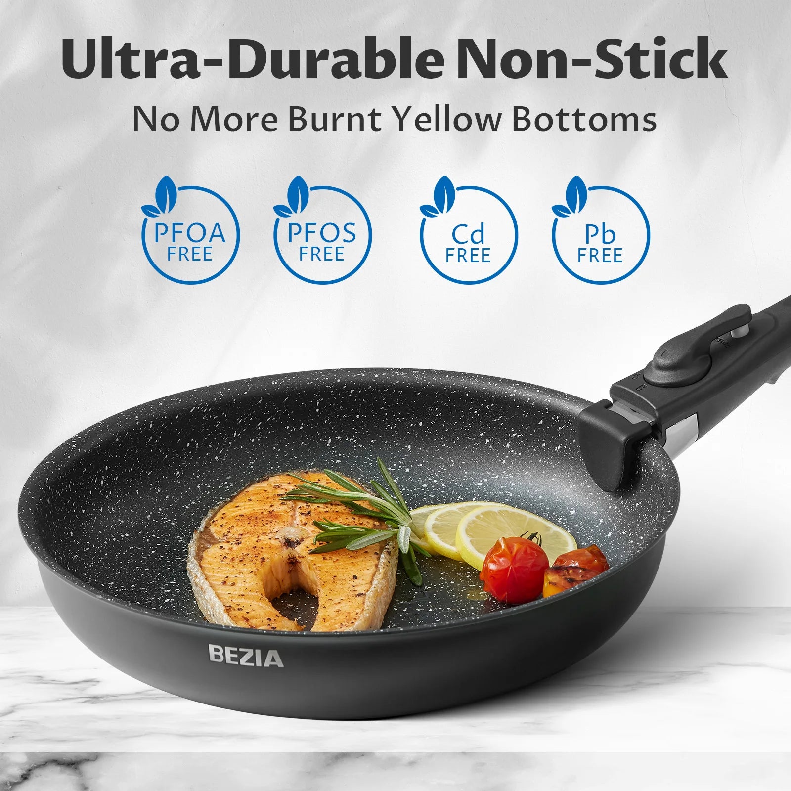 Induction Cookware Set 13 Pieces, Nonstick Pots and Pans Set with Removable Handles, Stackable Design for RV
