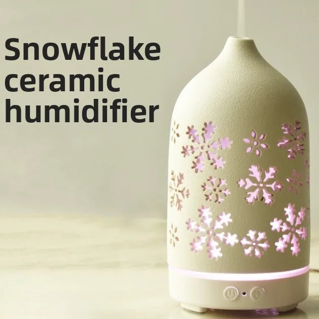 Ceramic Essential Oil Diffuser with multi-color Ambient Light