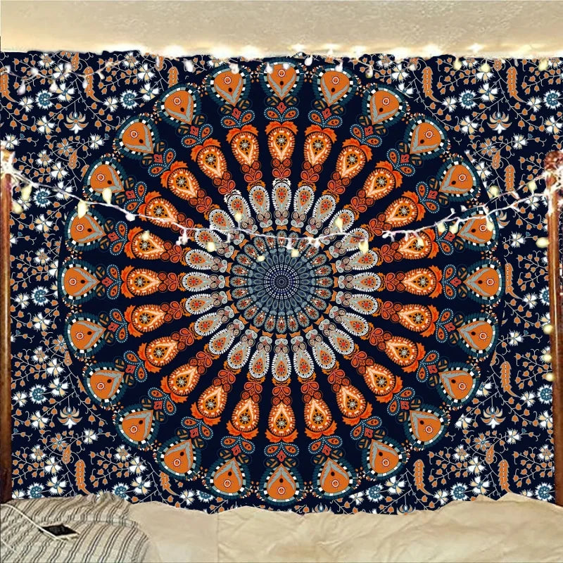 Bohemian Mandala Tapestry, Multiple Sizes