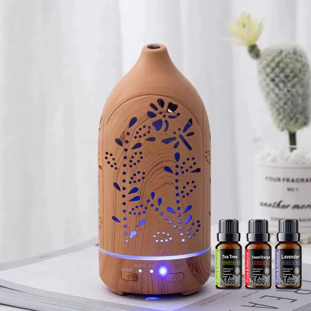Lavender Hollow Ultrasonic Aromatherapy Diffuser with 7 Color LED Lights, Quiet function & Auto Shut Off