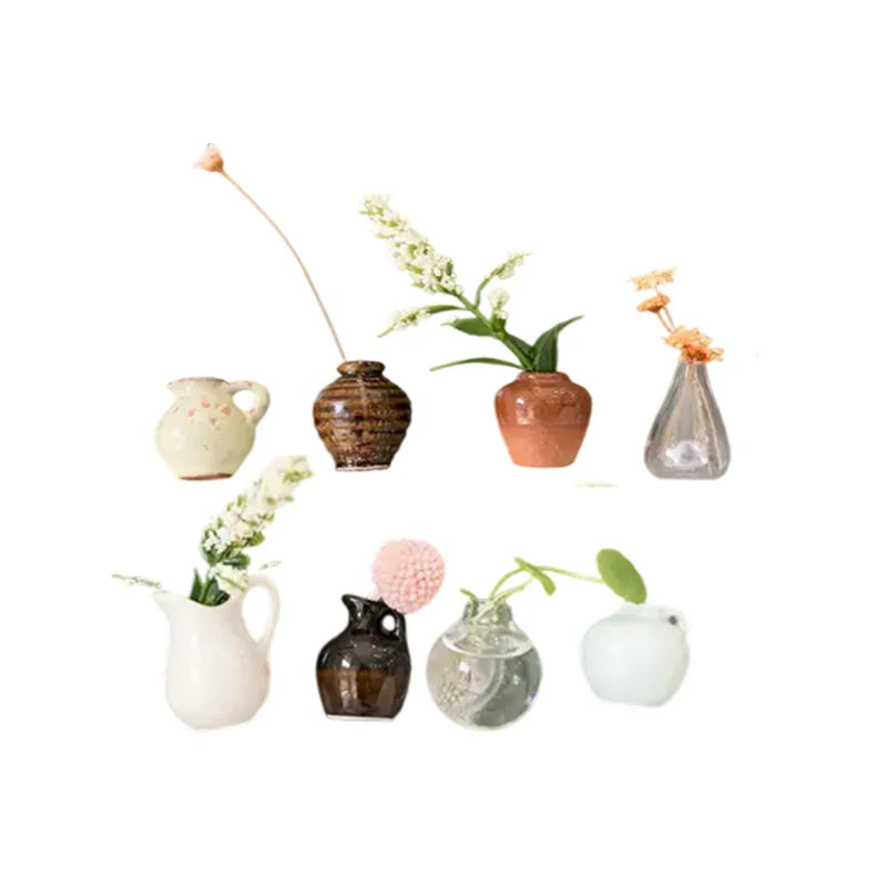 Mini Ceramics Flower Vase Magnets