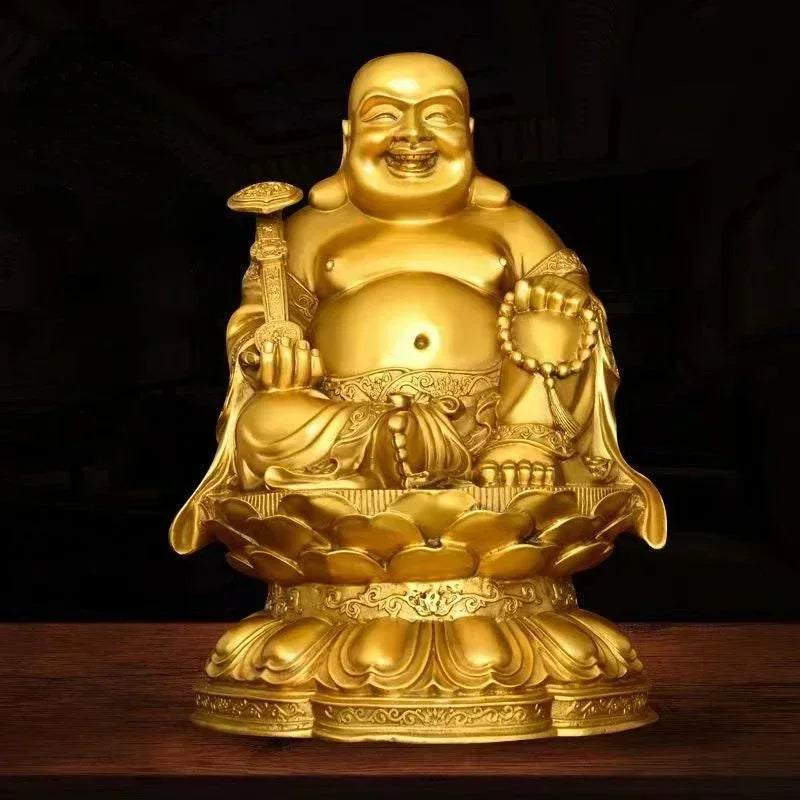 Copper Maitreya Big Belly Laughing Buddha