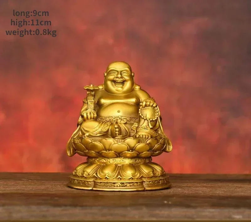 Copper Maitreya Big Belly Laughing Buddha