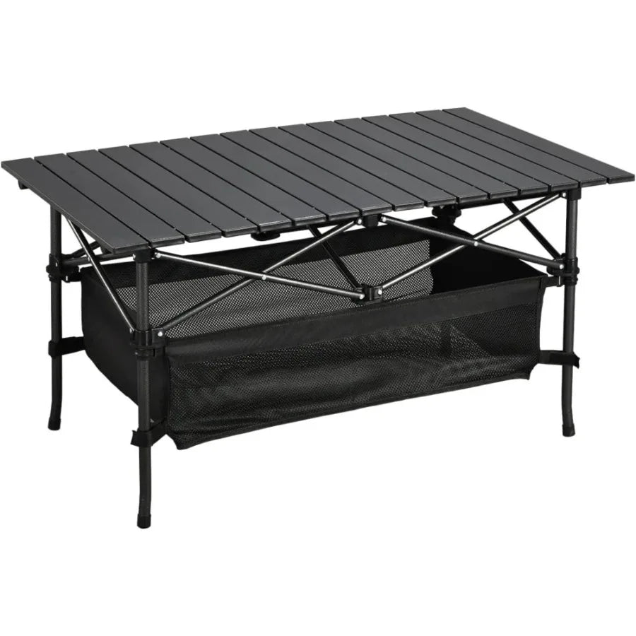 Folding Camping Table Rollup Ultra Compact Outdoor  with Large Storage and Carry Bag fo