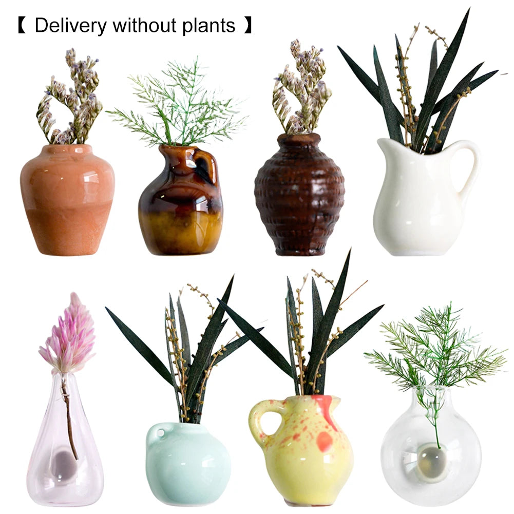 Mini Ceramics Flower Vase Magnets