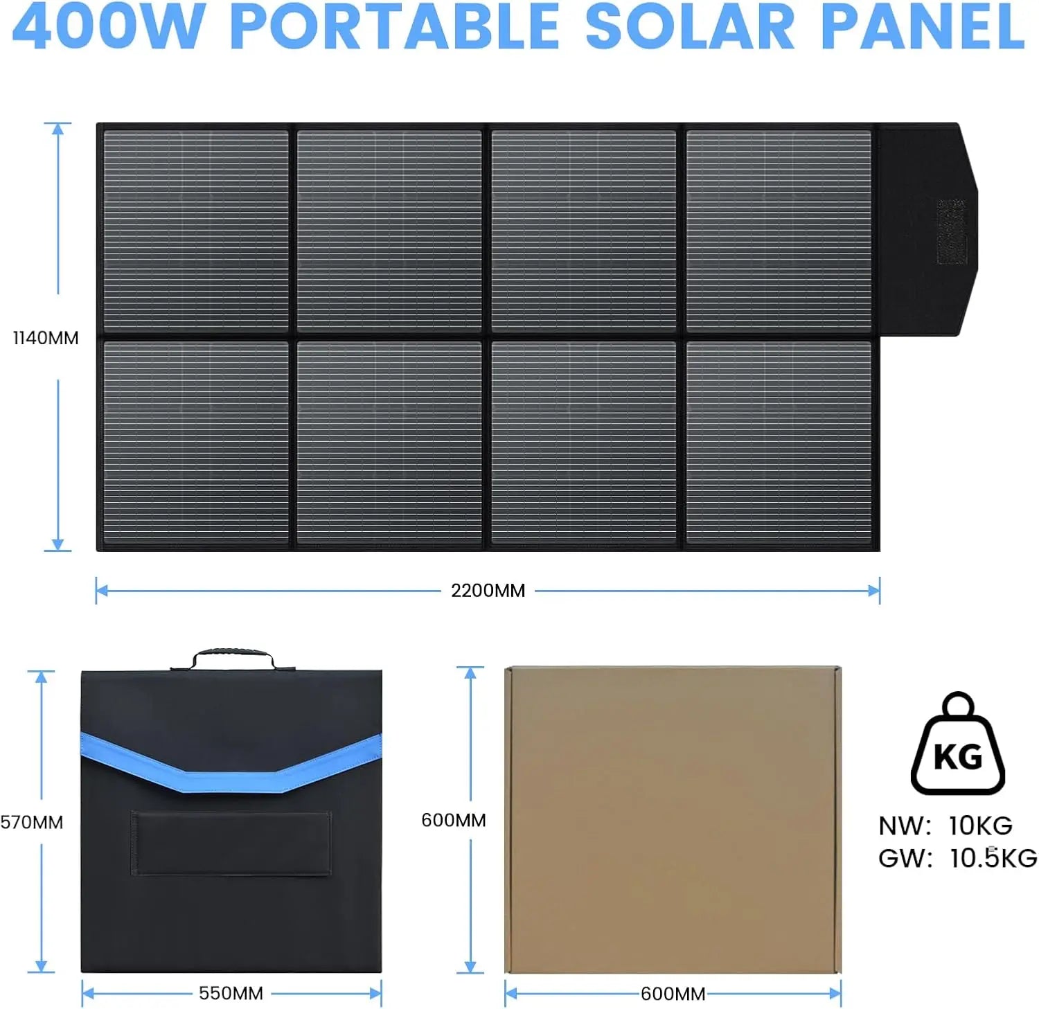 Portable Power Station With Foldable Solar Panel