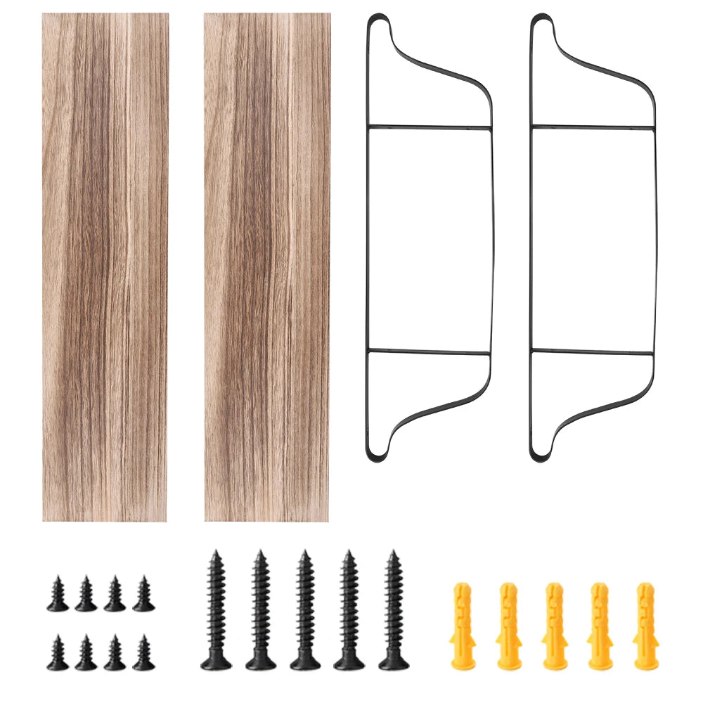 Rustic Industrial Pipe Wall Floating Shelf