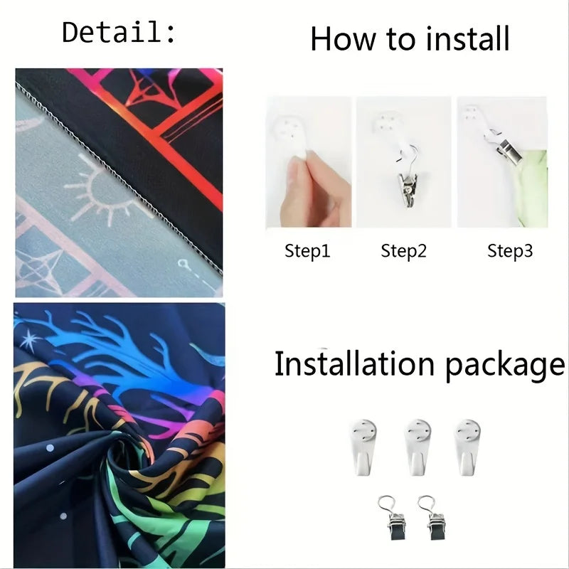 Bohemian Mandala Tapestry, Multiple Sizes