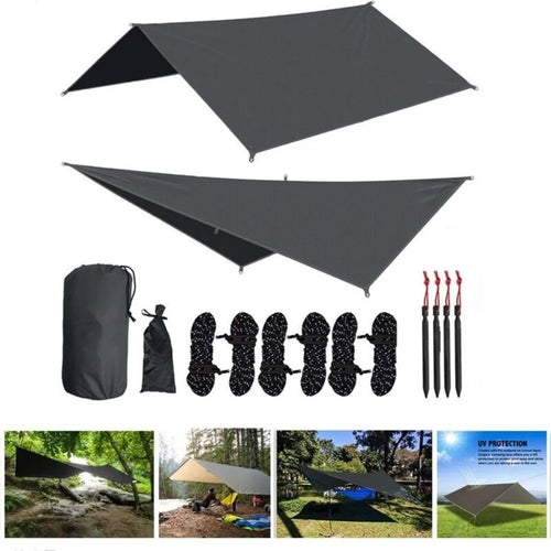 3m x 3m tarp 3Mx3M Camping Waterproof Tarp Shade with UV Coating – Wandering Spirit Home