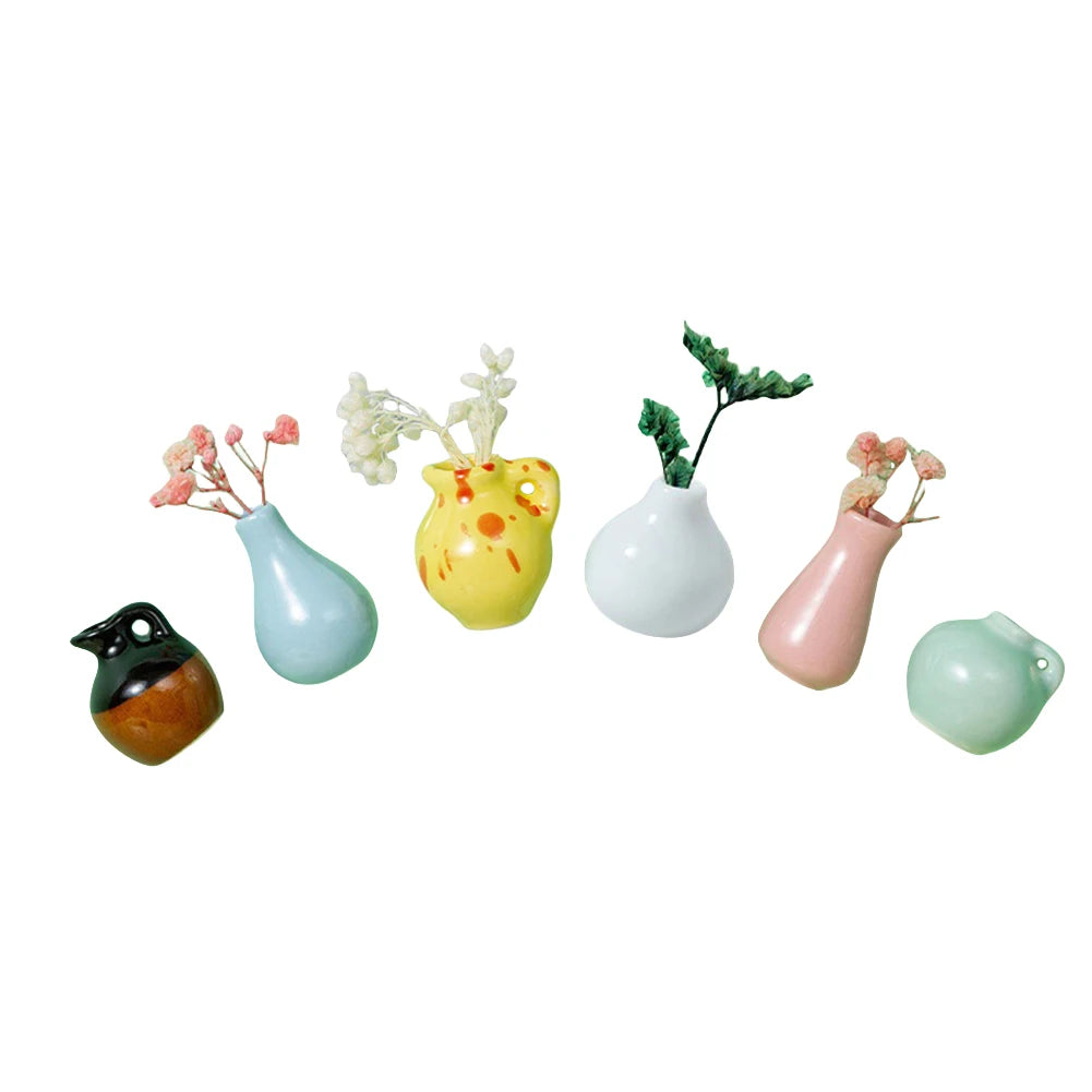 Mini Ceramics Flower Vase Magnets