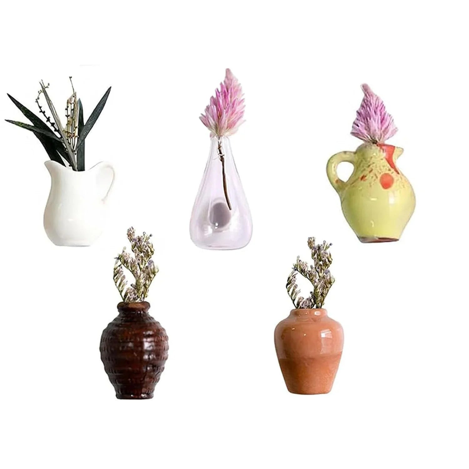 Mini Ceramics Flower Vase Magnets