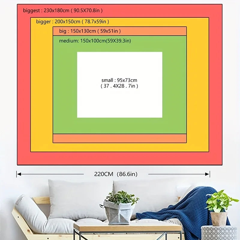 Bohemian Mandala Tapestry, Multiple Sizes